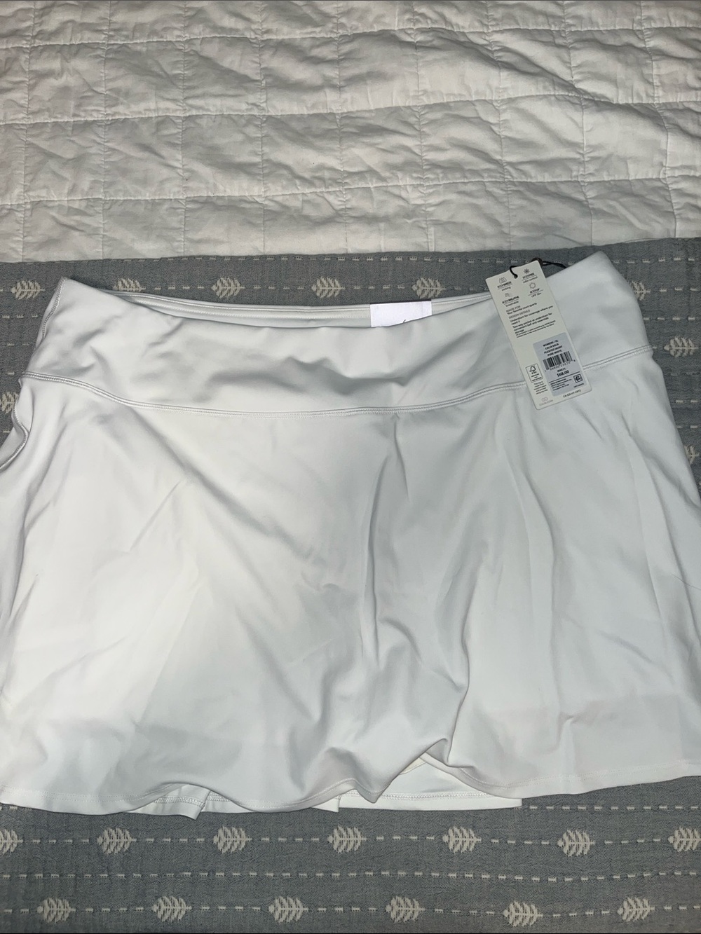 Calia White Athletic Skort with Built-In Shorts